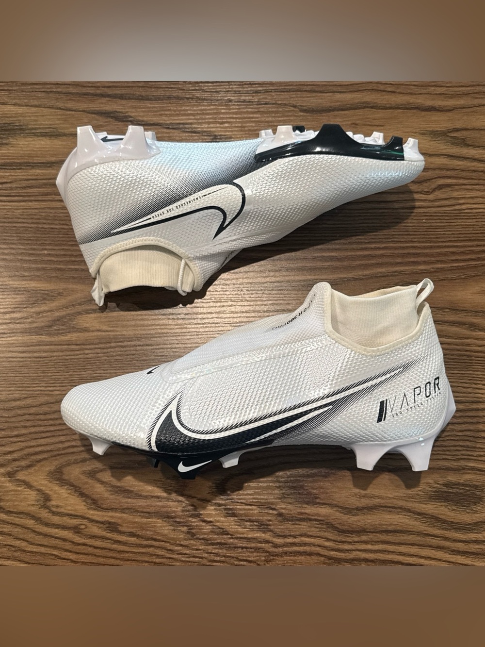 Size 13.5 Wide Nike Vapor 360 Edge Pro Football Cleats White Black CV6348-100